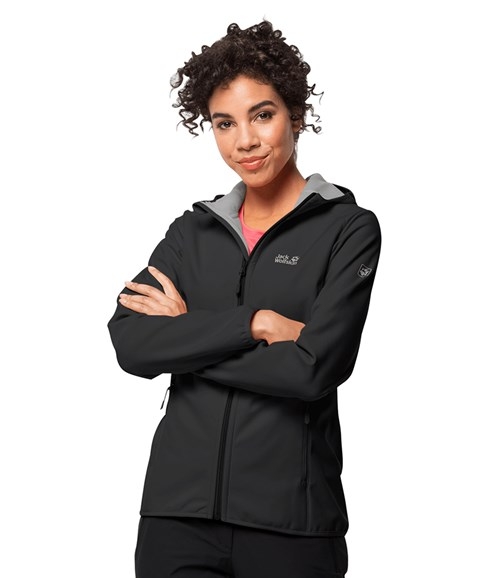 Womens hooded softshell jacket