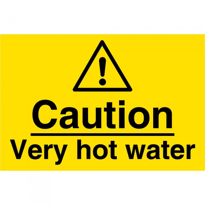 Hazard Warning Sign Caution Very Hot Water