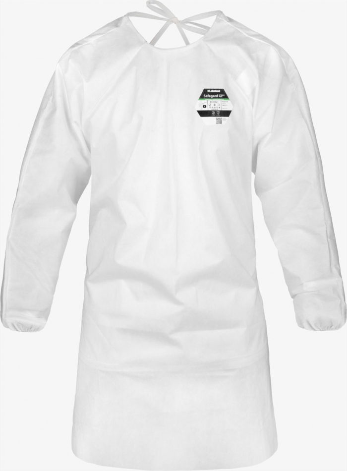 Safegard GP rear entry gown with elasticated sleeves and ties