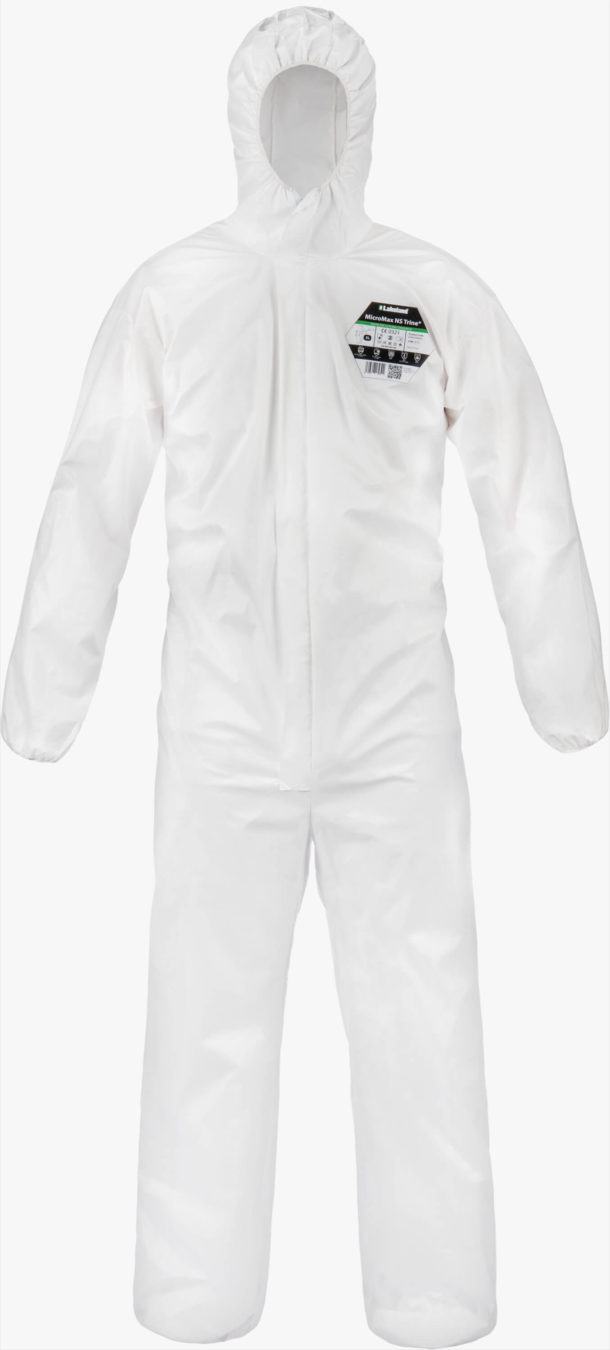 MicroMax NS TRINE Coverall with elasticated hood cuffs waist ankles and inbuilt lanyard sleeve